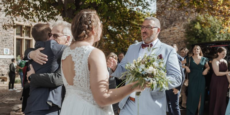 Gratulationen von der Familie auf Burg Klopp