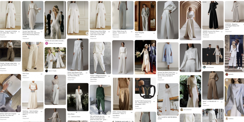 Screenshot Pinterest Hochzeitskleid