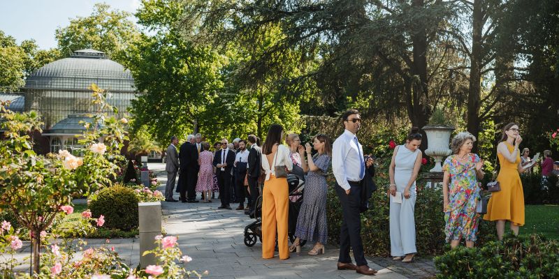 Hochzeit Palmengarten bei Sonnenschein
