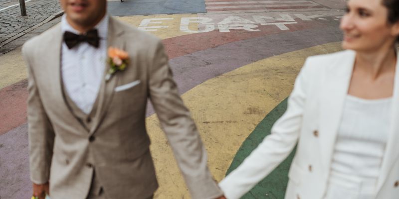 Frankfurter Asphalt Hochzeit eines Sportlerpaares